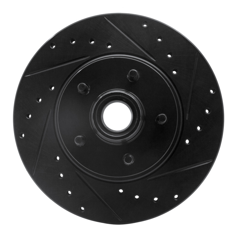 Ford Explorer Brake Rotor (1) - Front Right - R1 Concepts - Drilled & Slotted - Black - `95-`11